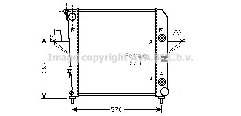 AVA QUALITY COOLING Радиатор, охлаждение двигателя JE2043